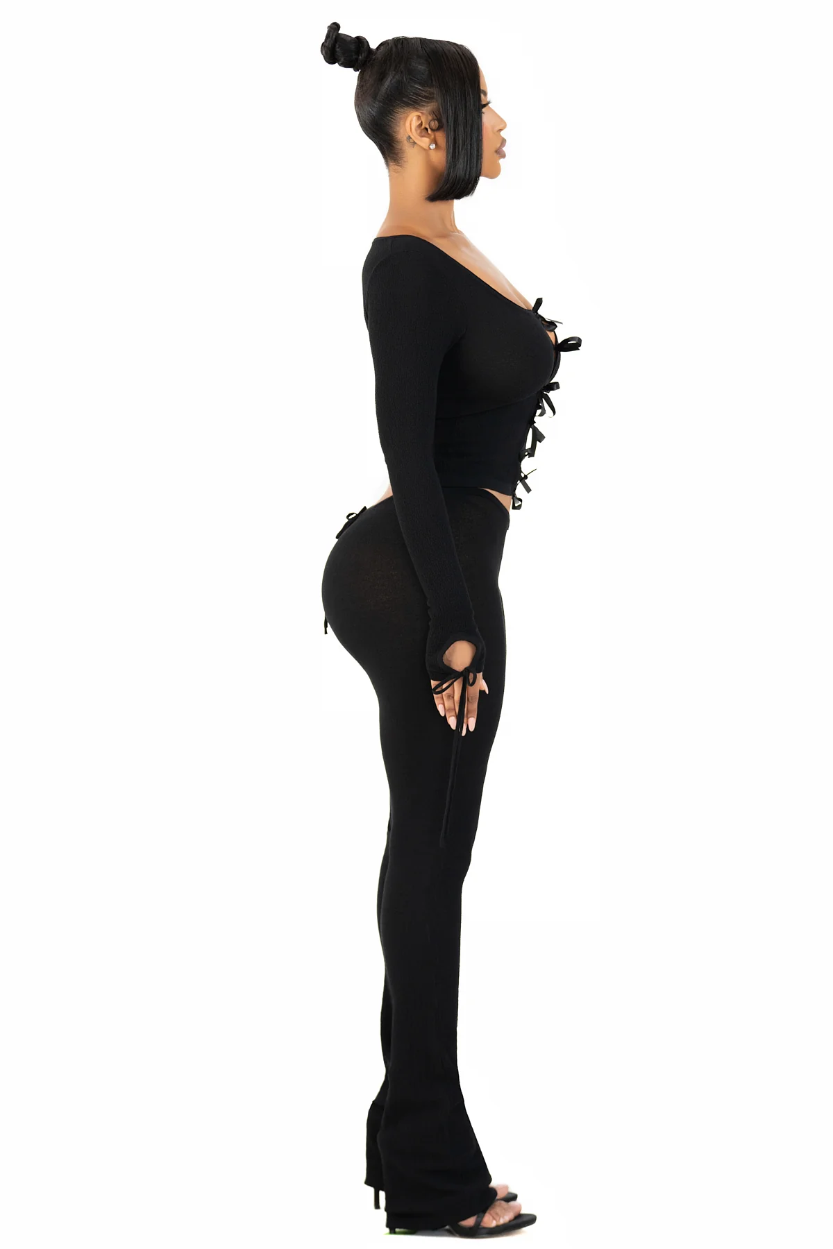 LYRA ONYX BOW LONG SLEEVE TOP - Image 3