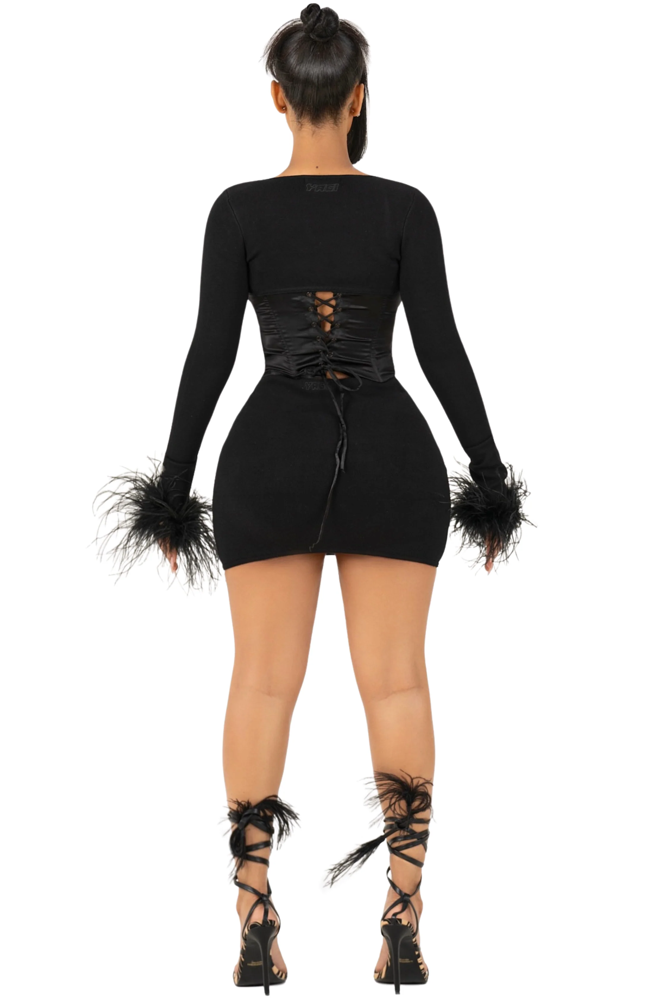 ZAYRE CROPPED FEATHER SLEEVES - Image 4